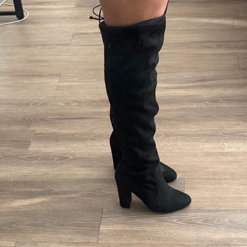 Charlotte Russe Black Over the Knee Boots